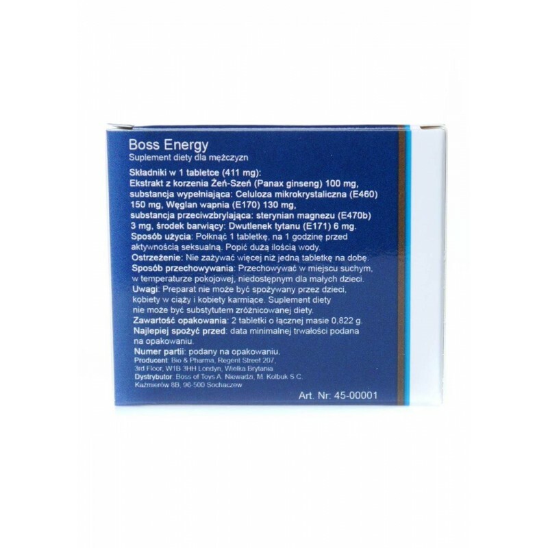 Чоловічі пігулки для потенції та ерекції BOSS ENERGY,  2 шт - Изображение 2