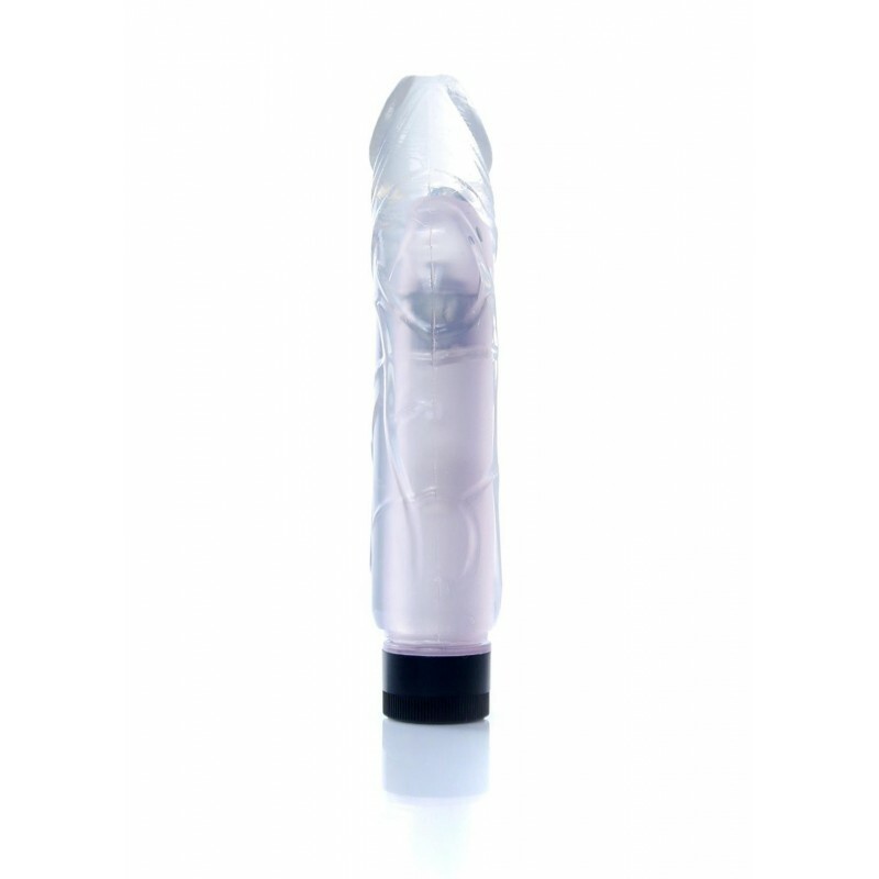 Вібратор реалістичний Juicy Jelly, прозорий, 22 х 4 см - Зображення 2