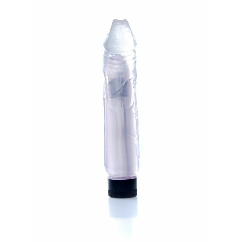 Вібратор реалістичний Juicy Jelly, прозорий, 22 х 4 см - Зображення 3