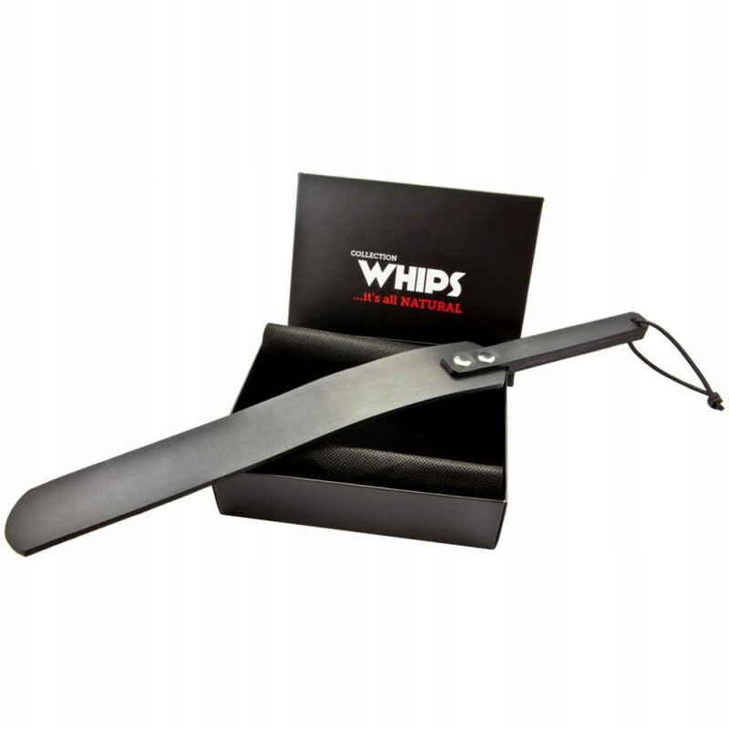 Ляскалка довга із заклепками WHIPS шкіряна, 44 см - Зображення 2