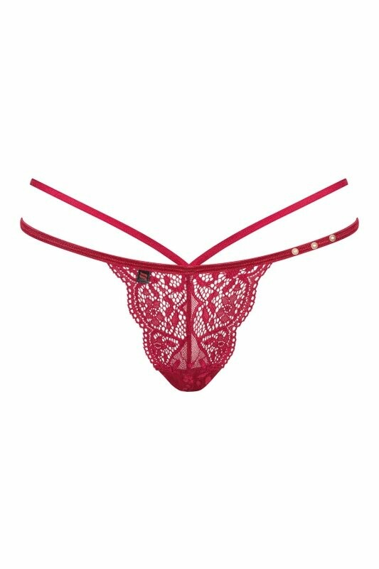 Трусики еротичні Obsessive Ivetta, бордові, L/XL - Изображение 5