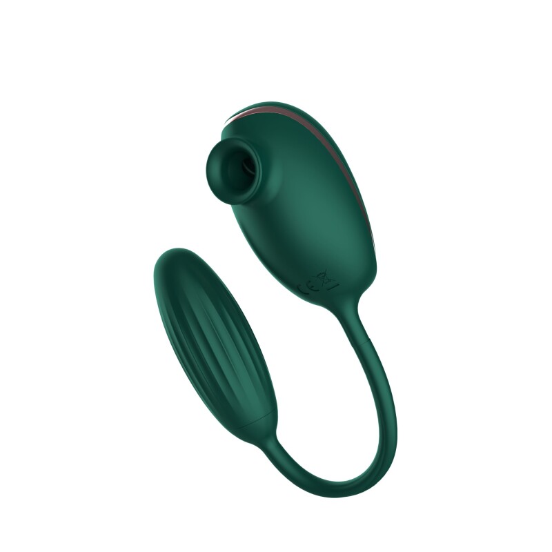 Вібратор з вакуумною стимуляцією High End Suction Love Egg, зелений - Зображення 4