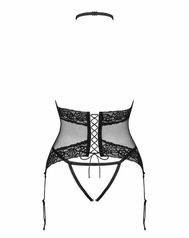 Корсет еротичний Obsessive Lacrisia, розмір XS/S, чорний - Зображення 6
