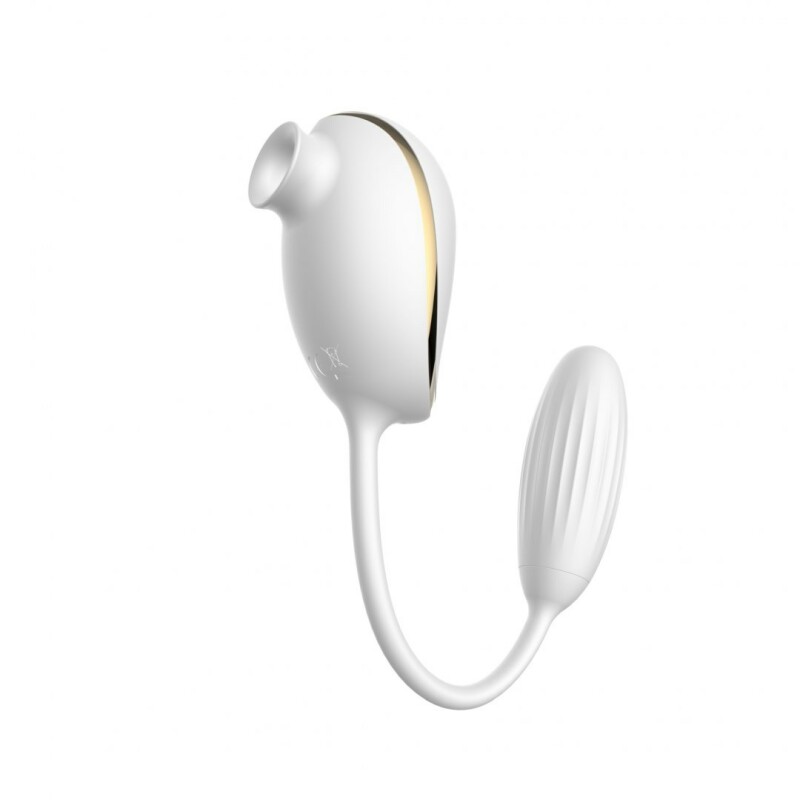 Віброяйце з вакуумним стимулятором High End Suction Love Egg, біле - Зображення 3