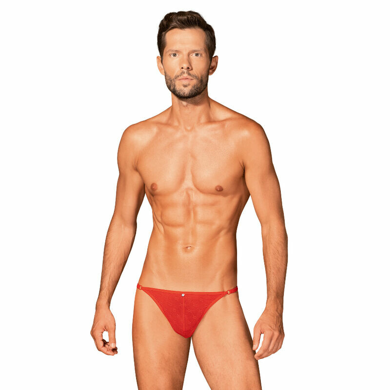 Труси чоловічі сексуальні One Size Obsessiver Obsessive, червоні