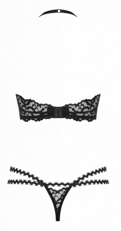 Комплект білизни сексуальний L/XL Obsessive Joylace, мереживний, чорний - Зображення 3