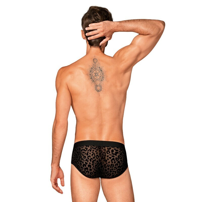 Труси сексуальні чоловічі L/XL Azmeron Obsessive, з принтом, чорні - Зображення 1