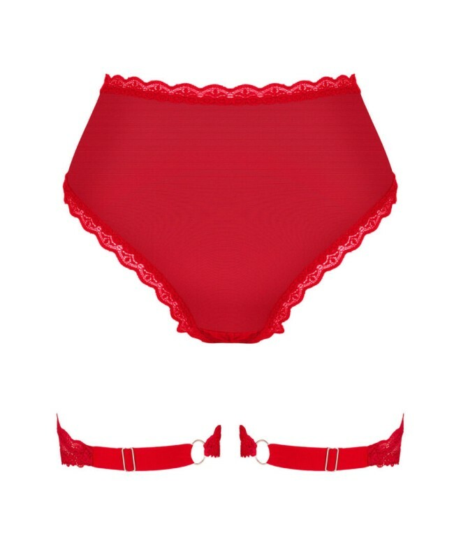 Сексуальні трусики-брифи Obsessive Belovya, червоні, XS/S - Изображение 3