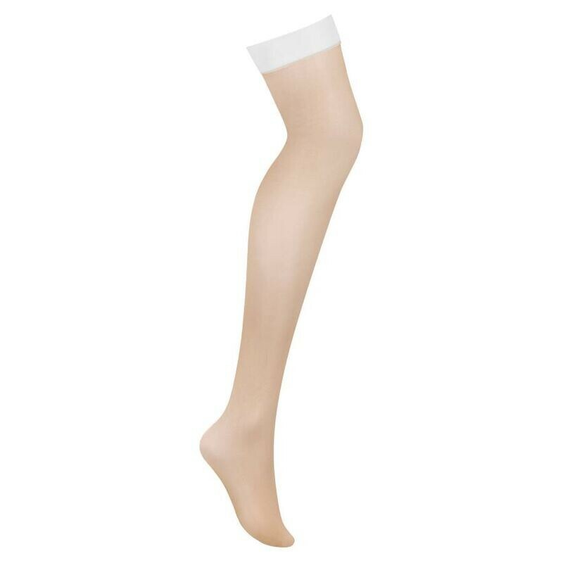 Елегантні панчохи Obsessive - S814 Stockings білі, S/M - Зображення 2
