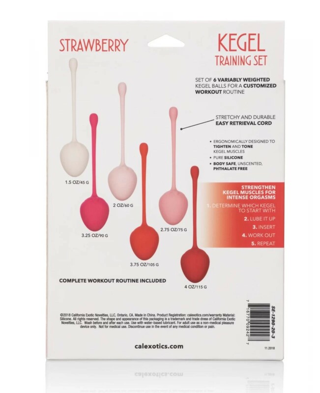 Набір вагінальних кульок Strawberry California Exotic Novelties, силіконові, 3.8 см - Изображение 1
