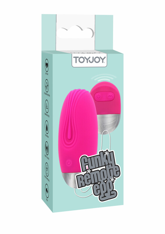 Віброяйце з дистанційним пультом Toy Joy Funky Remote Egg, рожеве - Изображение 1