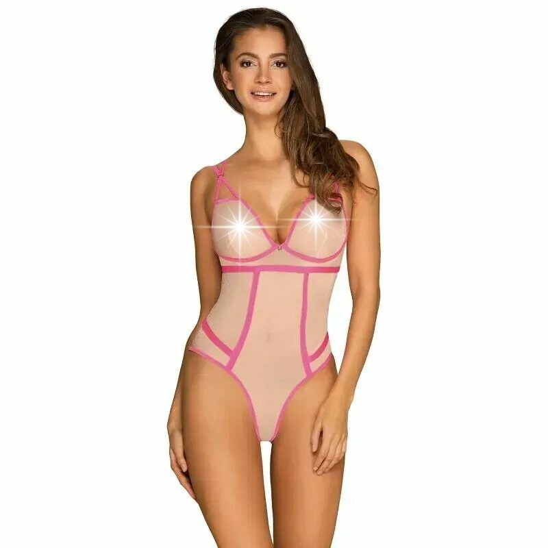 Боді сексуальне S/M Nudelia Obsessive, рожеве