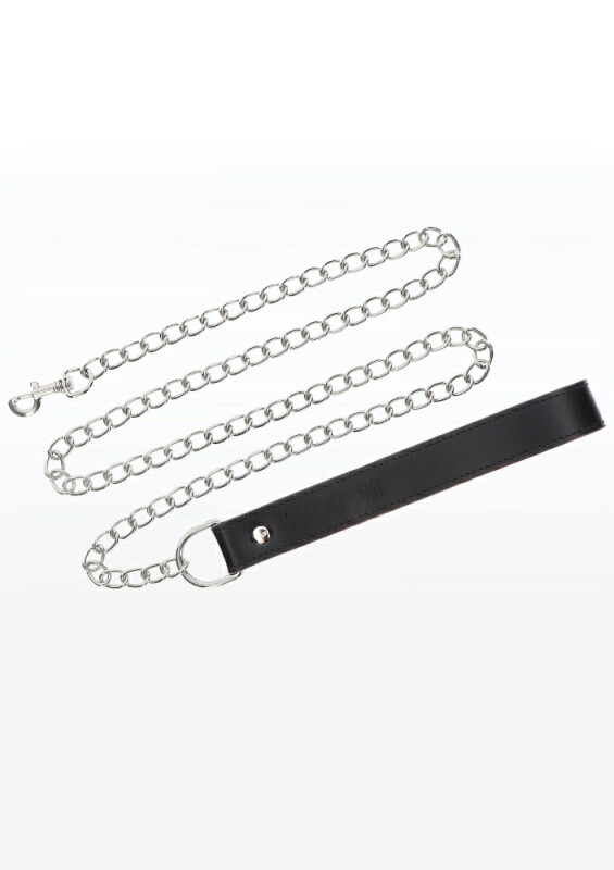 Повідець із чорною петлею Taboom Chain Leash, сріблястий - Изображение 1