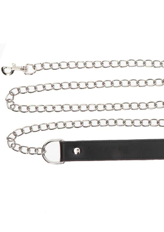 Повідець із чорною петлею Taboom Chain Leash, сріблястий - Изображение 2