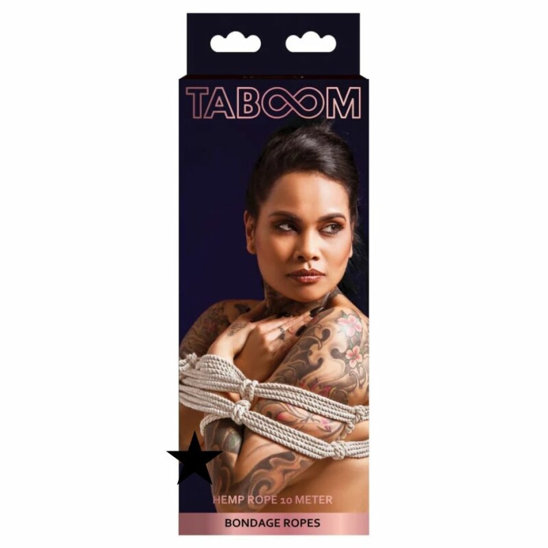 Бондажна мотузка Taboom Bondage Rope, 10 м х 7 мм, бежева