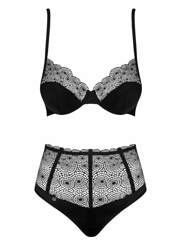 Комплект сексуальний Obsessive Sharlotte Set, розмір L/XL, чорний - Зображення 5