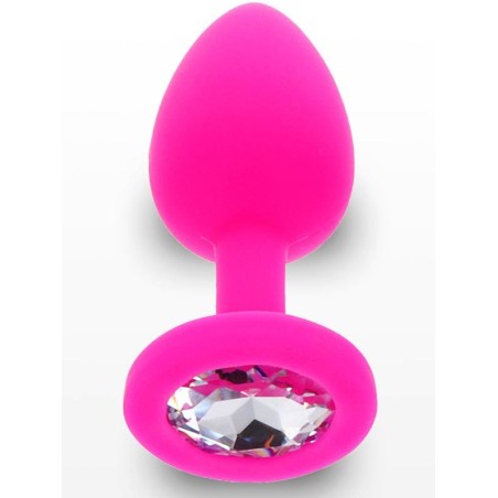 Анальна пробка Toy Joy, S, Diamond Booty Jewel, рожева, 7 см х 2.5 см - Зображення 2