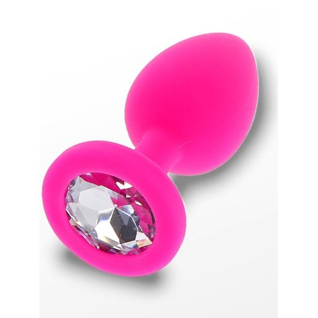 Анальна пробка Toy Joy, S, Diamond Booty Jewel, рожева, 7 см х 2.5 см