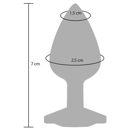 Анальна пробка Toy Joy, S, Diamond Booty Jewel, рожева, 7 см х 2.5 см - Зображення 3
