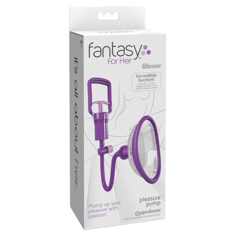 Вакуумна помпа для клітора і статевих губ Fantasy For Her Pipedream, фіолетова