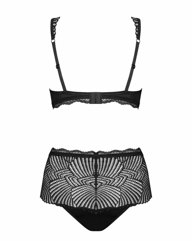 Комплект сексуальний Obsessive Klarita, чорний, розмір L/XL - Зображення 7