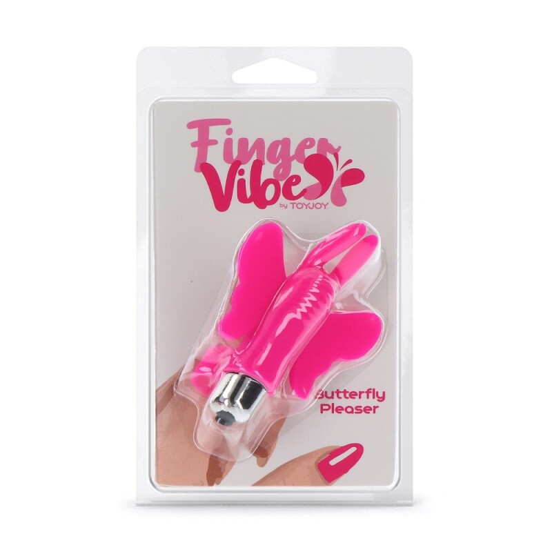 Вібратор на палець Toy Joy Butterfly Pleaser у вигляді метелика, рожевий, 11 х 7 см - Зображення 1