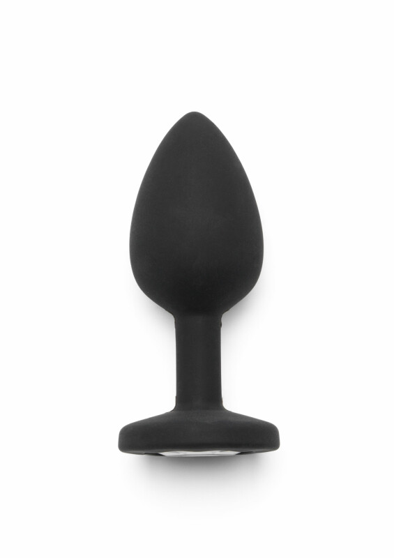 Анальна пробка з каменем TOY JOY, S, Diamond Booty Jewel, чорна, 7 см х 2.5 см - Зображення 2