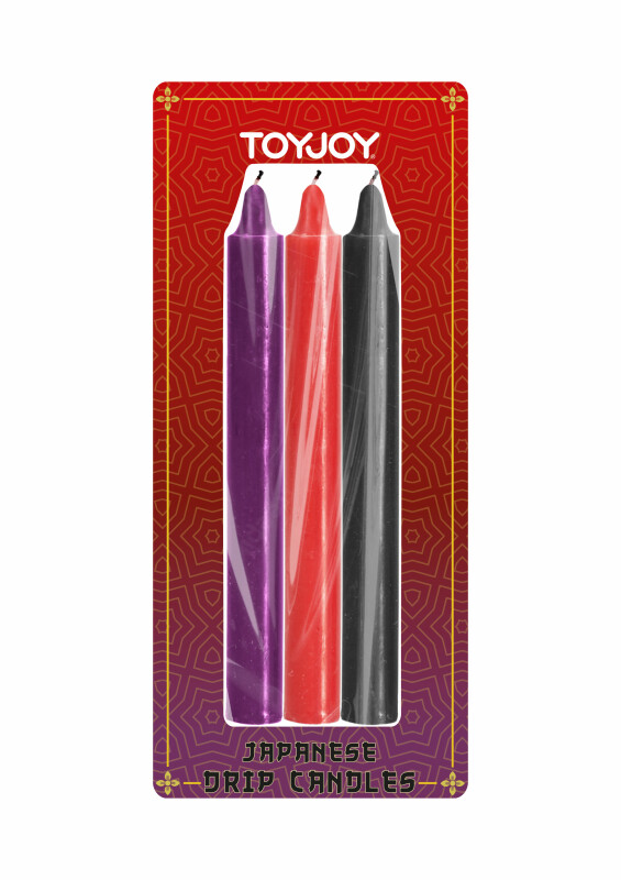 Свічки для БДСМ низькотемпературні TOYJOY Japanese Drip Candles, 3 шт - Зображення 1