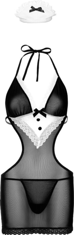 Еротичний костюм покоївки Daring Intimates, S/M, 2 елементи, чорно-білий - Изображение 3