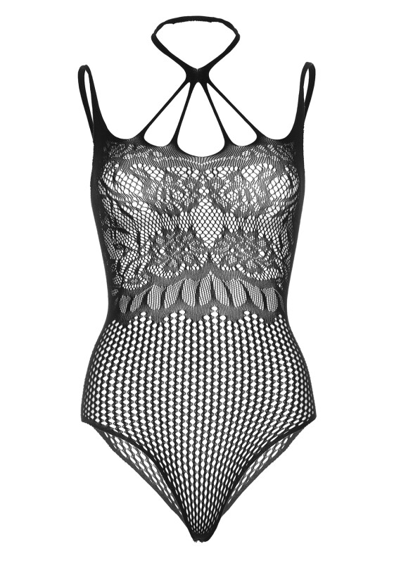 Боді еротичне Leg Avenue Charmed Life, в сіточку, з чокером, One Size - Изображение 2
