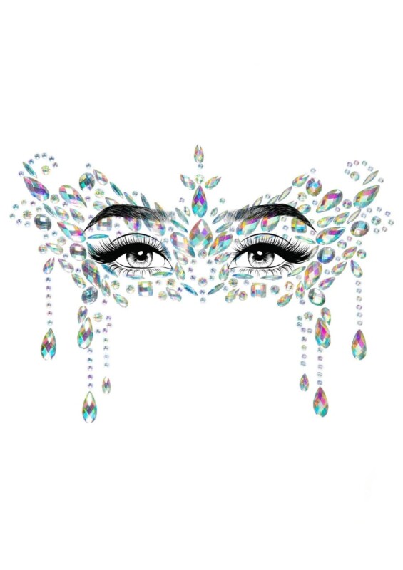 Стрази у вигляді вечірньої маски Masquerade Mask від Leg Avenue, прозорі