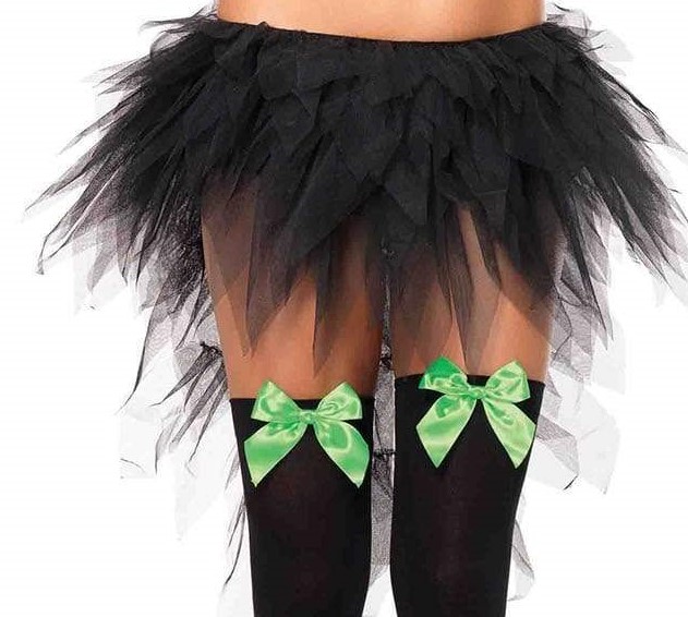 Панчохи сексуальні One Size Leg Avenue, з бантиками, чорні - Зображення 1