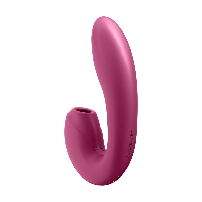 Вібратор для точки G Satisfyer Sunray з додатком та вакуумною стимуляцією, червоний, 14.8 х 3.1 см - Зображення 5