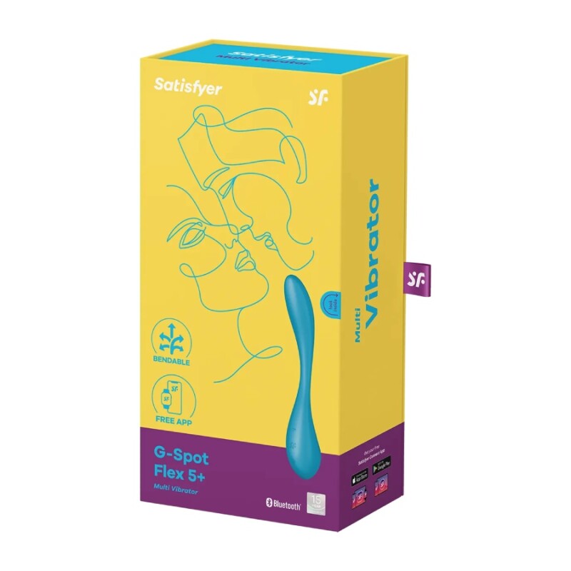 Вібратор для точки G, гнучкий Satisfyer G-Spot Flex 5 з додатком, блакитний, 19.6 х 3.4 см - Изображение 1