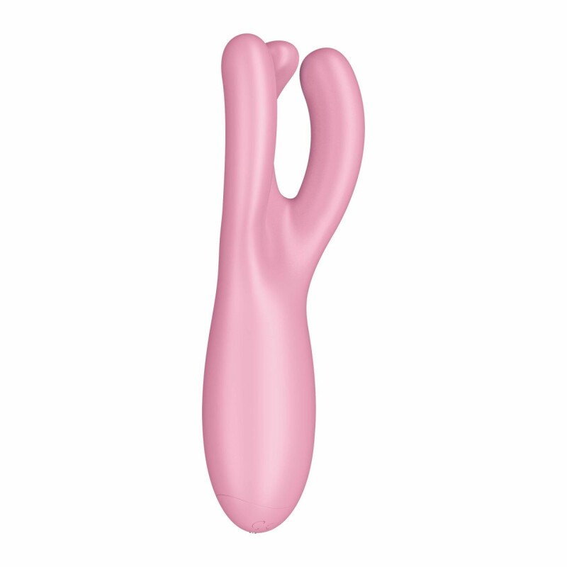 Вібратор потрійний Satisfyer Threesome 4 з додатком, рожевий, 14 х 5.5 см - Зображення 6