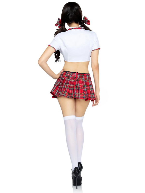 Костюм школярки Miss Prep School Leg Avenue, 4 предмети, червоний, M/L - Изображение 5
