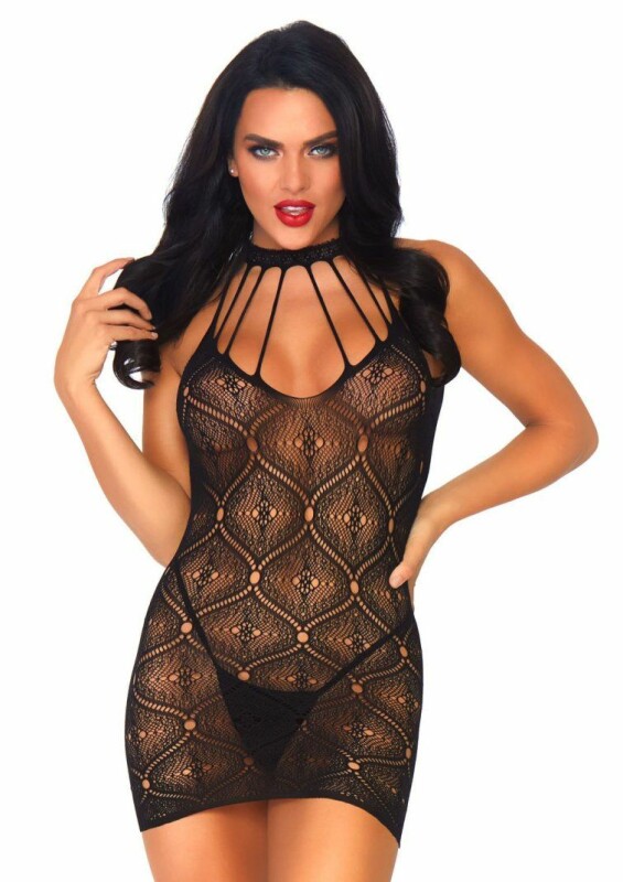 Сукня сексуальна з трусиками Leg Avenue Moroccan Mini Dress, One Size, чорна