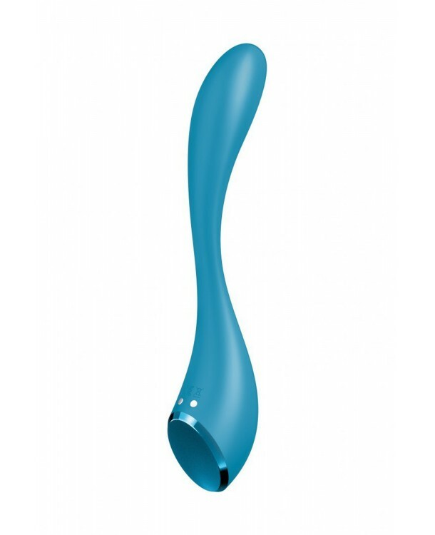 Вібратор для точки G, гнучкий Satisfyer G-Spot Flex 5 з додатком, блакитний, 19.6 х 3.4 см - Изображение 4