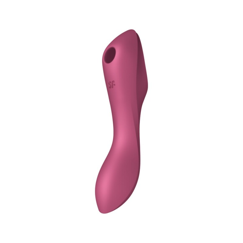 Вібратор Satisfyer Curvy Trinity 3 з вакуумною стимуляцією, червоний, 17.7 х 3.8 см