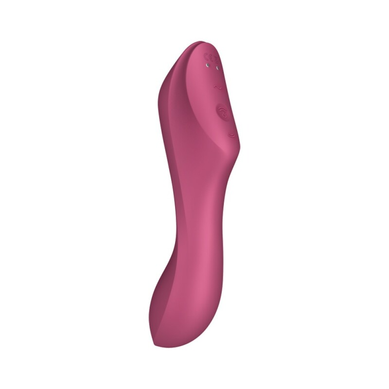 Вібратор Satisfyer Curvy Trinity 3 з вакуумною стимуляцією, червоний, 17.7 х 3.8 см - Зображення 3