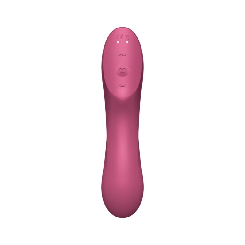 Вібратор Satisfyer Curvy Trinity 3 з вакуумною стимуляцією, червоний, 17.7 х 3.8 см - Зображення 4