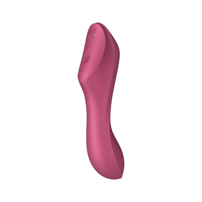 Вібратор Satisfyer Curvy Trinity 3 з вакуумною стимуляцією, червоний, 17.7 х 3.8 см - Зображення 5