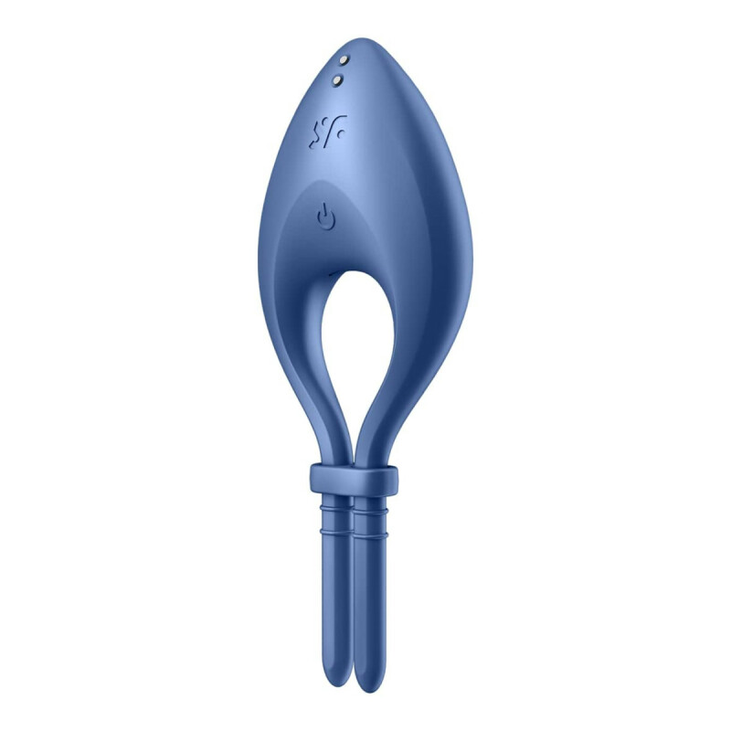 Ерекцинне віброкільце Satisfyer Bullseye з додатком, синє, 14.1 х 5.3 см - Изображение 2