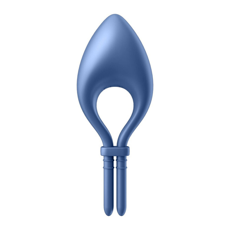 Ерекцинне віброкільце Satisfyer Bullseye з додатком, синє, 14.1 х 5.3 см - Изображение 4