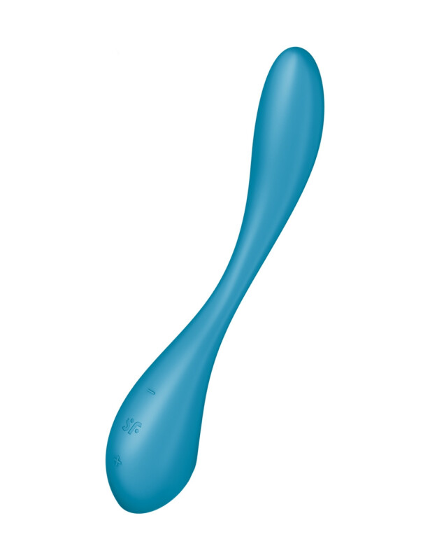 Вібратор для точки G, гнучкий Satisfyer G-Spot Flex 5 з додатком, блакитний, 19.6 х 3.4 см