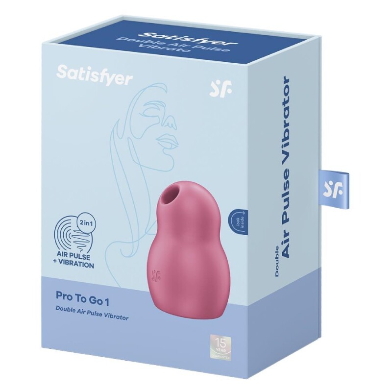 Вакуумний стимулятор Satisfyer Pro To Go 1 для клітора, червоний, 9 см - Изображение 1