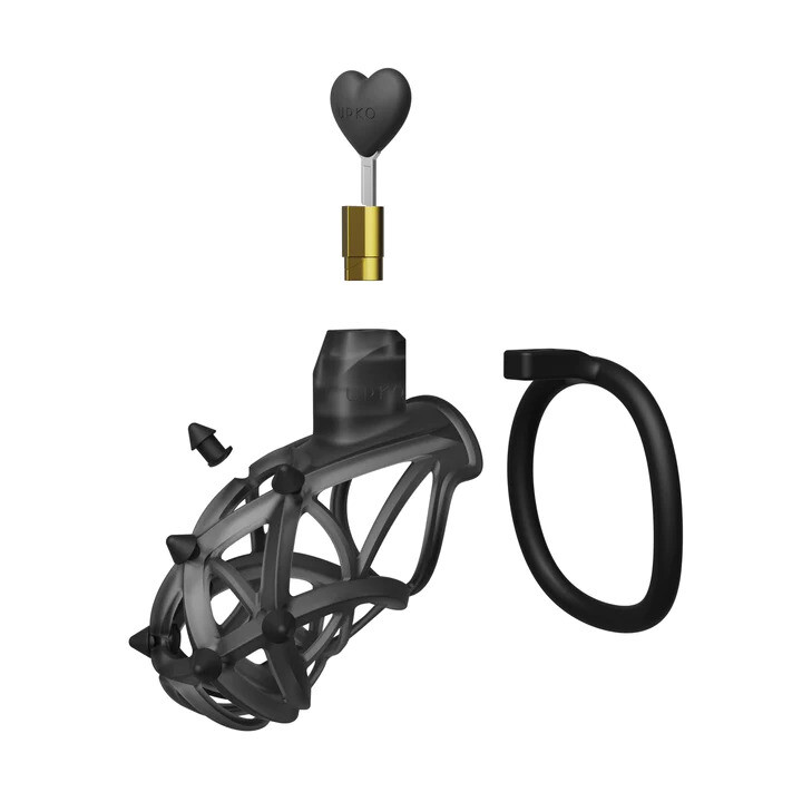Ключик для пояса вірності UPKO Caged Beast Male Chastity Device Kit, чорний - Изображение 4