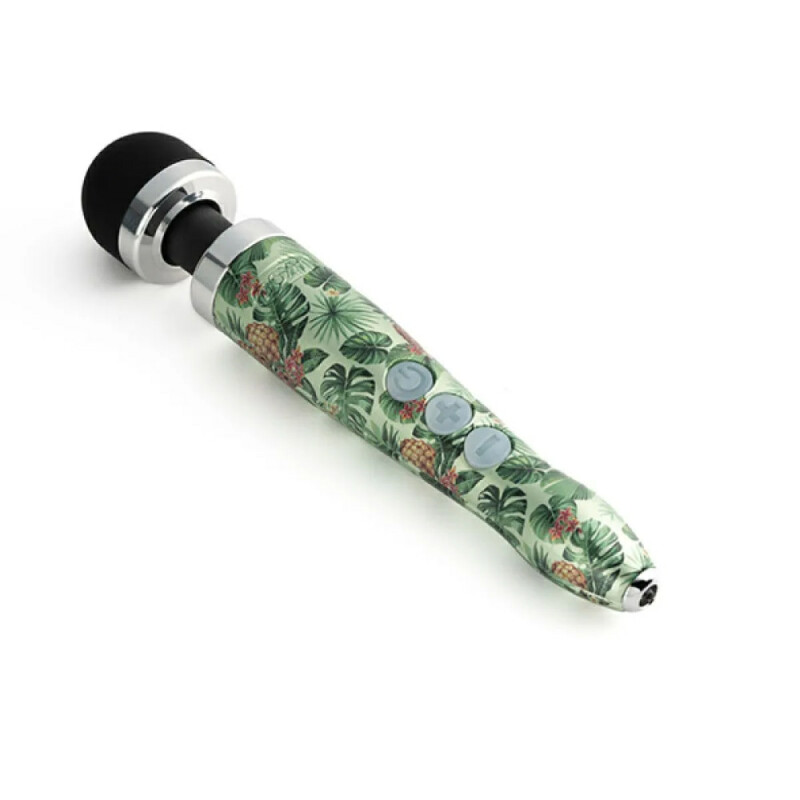 Масажер-мікрофон Doxy Die Cast 3R Wand Vibrator Pineapple, з ананасами, зелений - Зображення 2