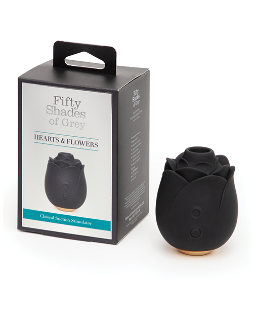 Кліторальний стимулятор у формі троянди Fifty Shades of Grey Rose Clitoral Suction чорного кольору - Зображення 1