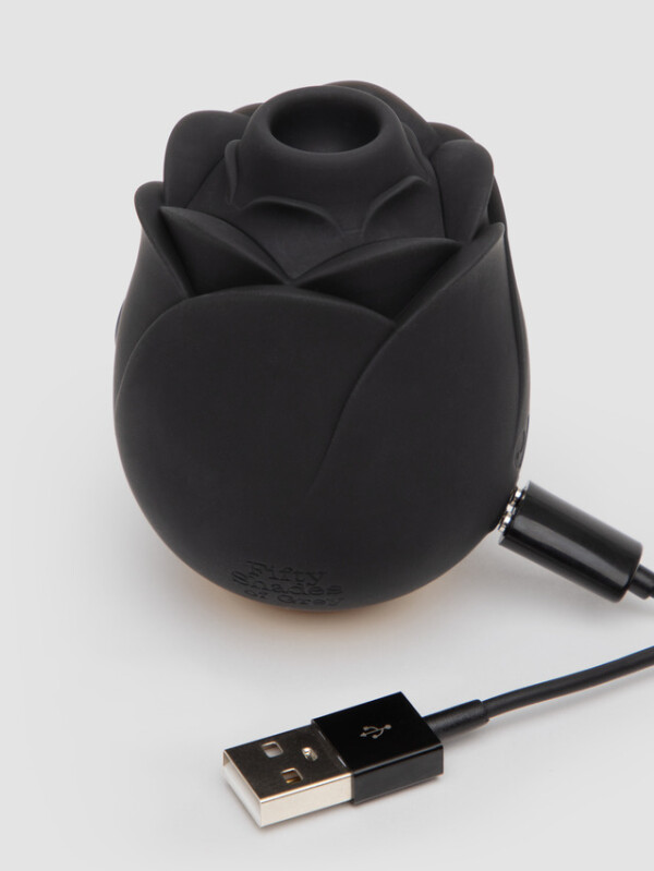 Кліторальний стимулятор у формі троянди Fifty Shades of Grey Rose Clitoral Suction чорного кольору - Зображення 4